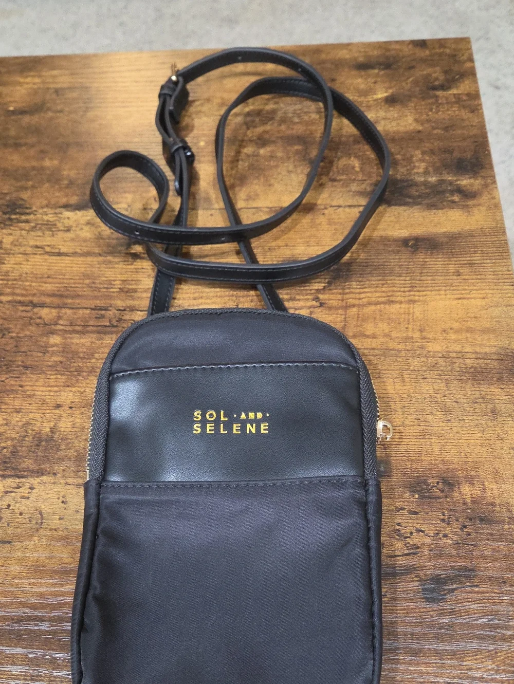 Sol And Selene Black Crossbody Phone Bag